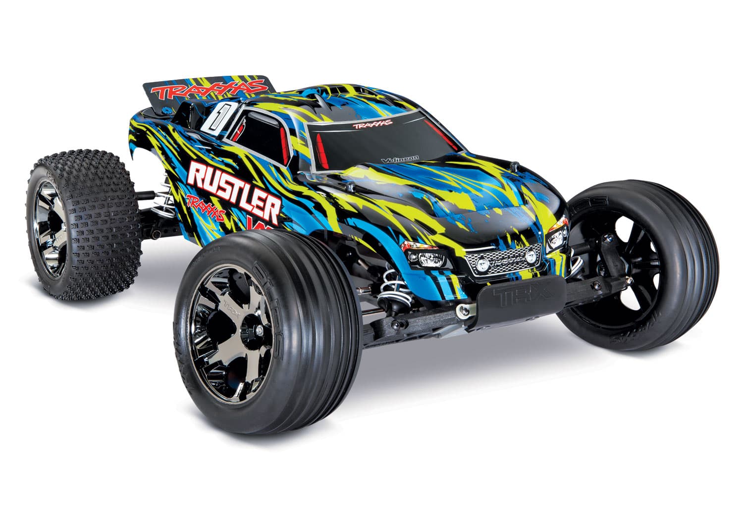 Traxxas Rustler 2WD VXL — 1/10 scale 2WD RC stadium truck (70 mph)